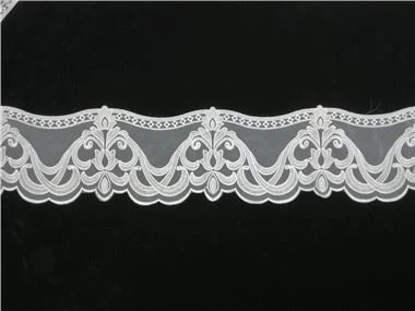 Organza broderi blonder trim